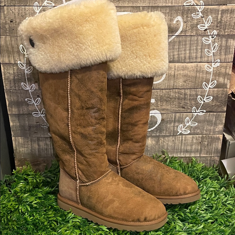 UGG Women’s Bailey Over the Knee Bomber Chestnut Boots